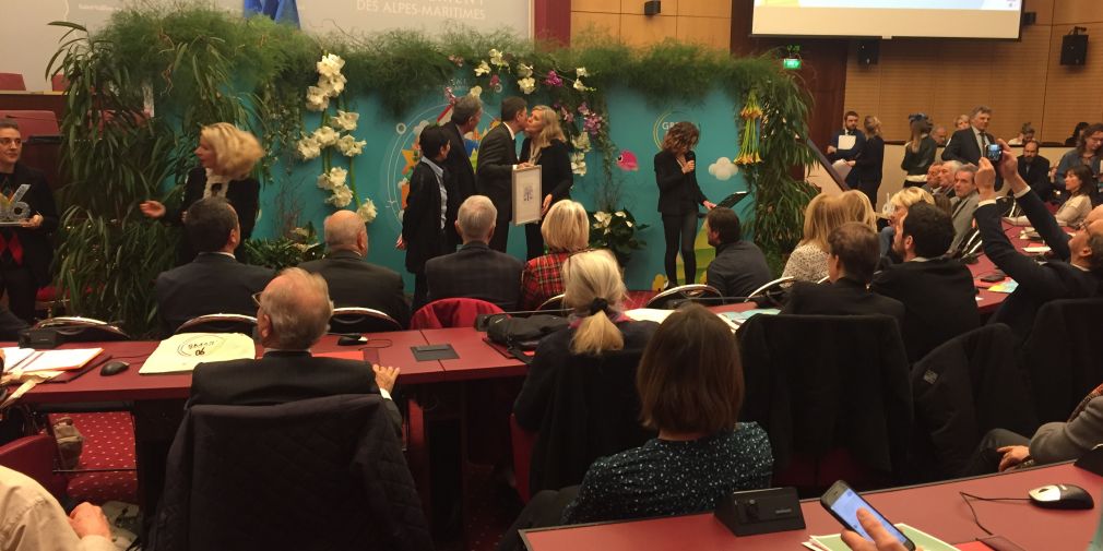Maria-Luiza Pedrotti reçoit le trophée Climat-Energie des Alpes-Maritimes
