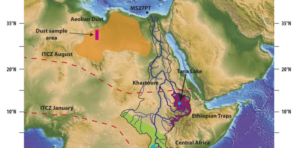 L’état des sols varie aussi vite que le climat dans le bassin du Nil et s’enregistre dans les sédiments deltaïques